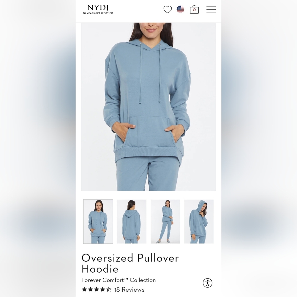 NYDJ Oversized Hoodie, NWOT